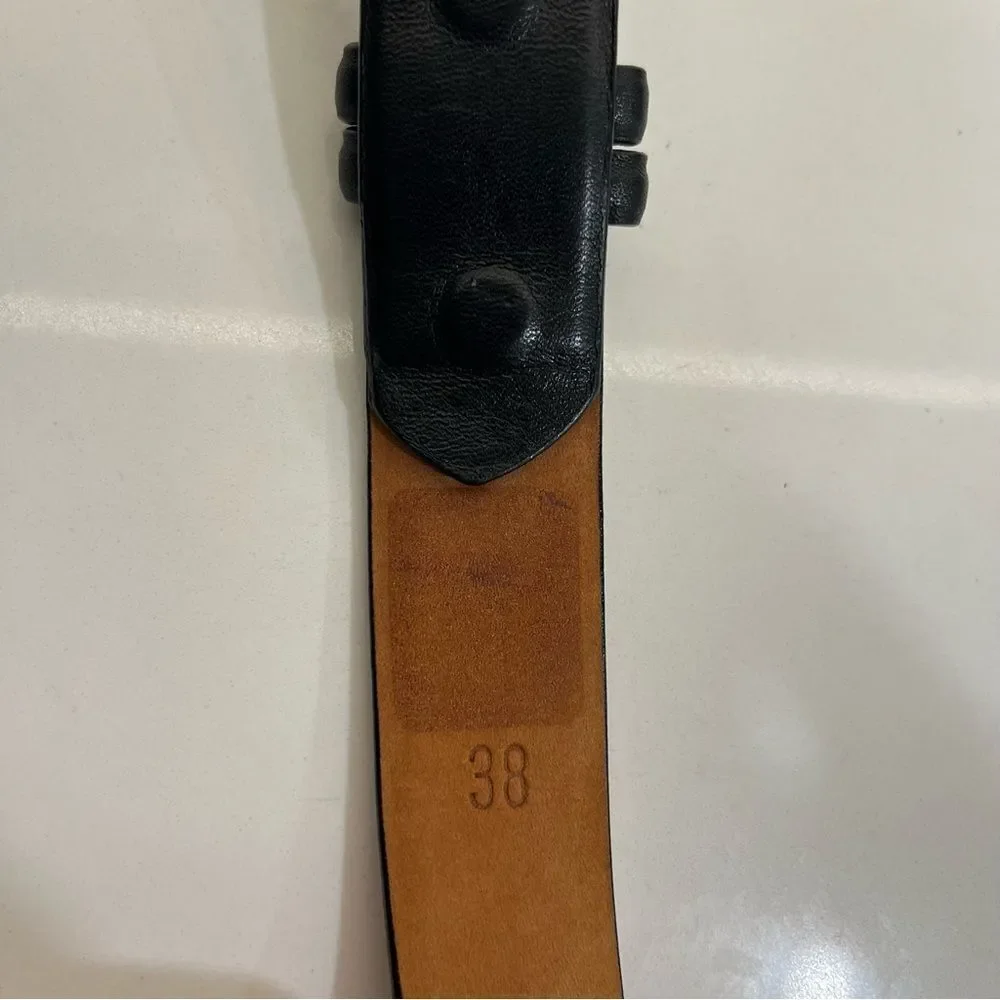 Kenneth Cole Black and Pewter Men's Belt